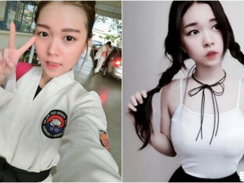 超兇！跆拳道黑帶「爆乳學生妹」！清純長相卻有「大奶細腰」真的好猛喔！