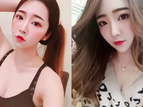 正妹「唐芮」大挖空上衣胸前超性感，優質的事業線「角度很犯規」！
