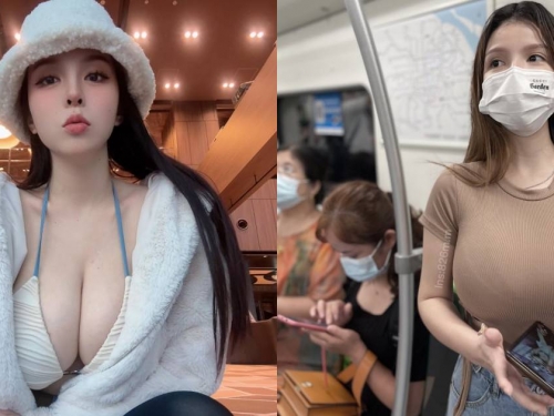 「巨乳正妹」搭地鐵找不到位置！網友看了忍不住：我可以幫忙扶著長輩