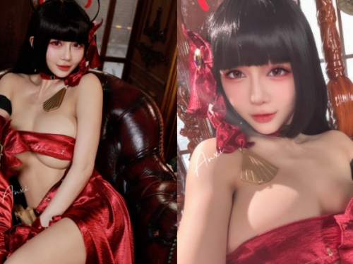 還以為沒穿！巨乳甜心《安希Anxi》化身爆乳莉央造型大受好評