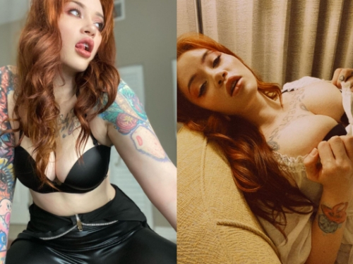刺青妹銷魂躺…胸前大奶包呼之欲出　快衝破上衣的緊迫讓人忘了呼吸