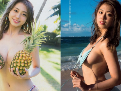「性感女神」捧兩顆香甜「鳳梨奶」半裸解禁！沙灘上大曬飽滿多汁的美乳！