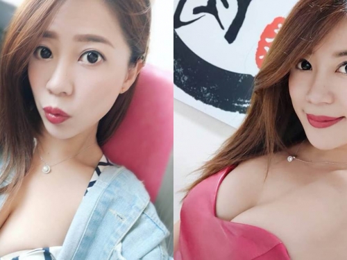 渾圓大眼正妹「Debby簡涵庭」，自拍時超兇事業線引起粉絲暴動！