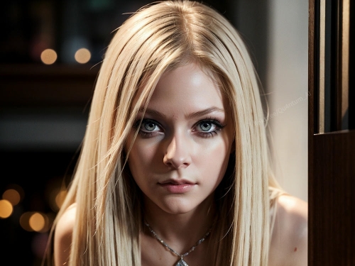 AI Avril Lavigne - Lingerie Sportswear Singer Music Blonde Ponytail Lace
