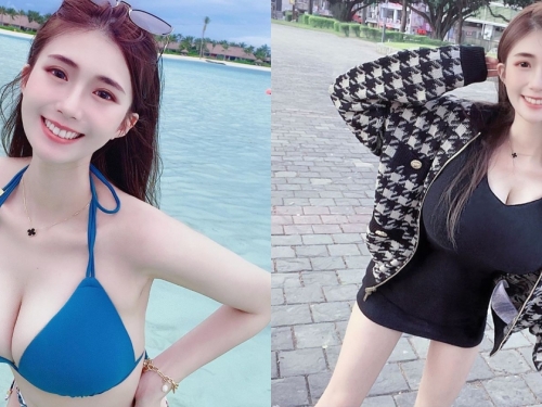 豪乳辣媽「謝薇安Vivian」F級深水炸彈投入馬爾代夫！走路都快重心不穩，好危險！