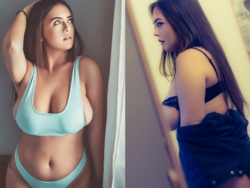 握不住的她！H奶妹「乳量爆滿」向外溢出　身材充滿暴力美學Hold不住