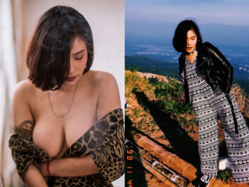 解放那快悶壞的巨乳！短髮帥妹「Sarocha Tippost」發育太好，只好先不穿胸罩了！