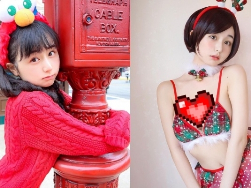 誠意滿滿！天使系寫真偶像「栗田惠美」連換 2 套聖誕造型  完美曲線引狂讚