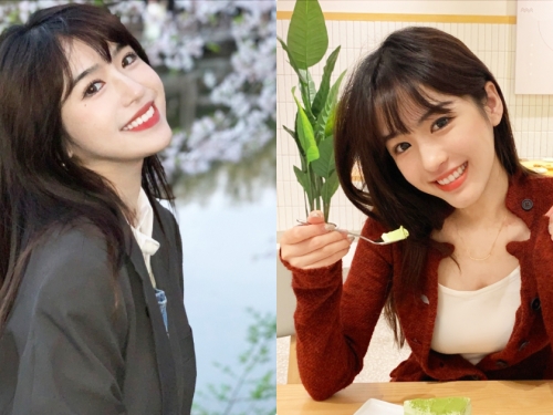 甜美正妹「吃冰時讓好身材現形了」，「搶眼的胸型」比食物還誘人！
