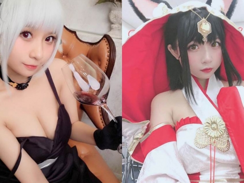 童顏巨乳Coser「火辣造型超低胸」，驚人深溝好有看點啊！