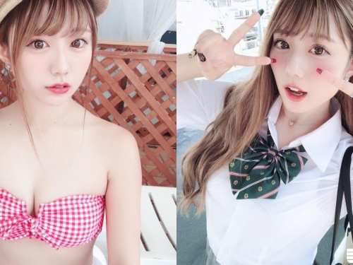 可愛就是正義！大眼正妹「ゆいみん」JK制服無敵，青春洋溢粉絲都戀愛啦～