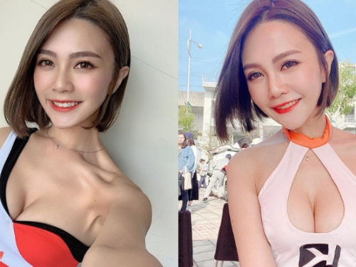 邪惡括弧奶！短髮尤物「潘潘Panpan」銷魂大眼狂放電，貼身上衣擠滿渾圓美乳太辣眼！