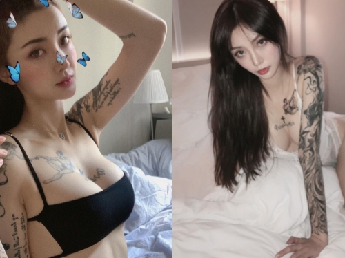 性感的化身！強國「大奶刺青妹」買了新泳衣，超惹火設計熱情「溢奶分享」！
