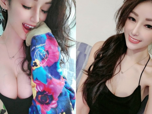 這細肩帶太狂！「白嫩巨乳正妹」豐滿程度太霸氣，連小鹿都把臉塞到雪白溝溝裡⋯⋯
