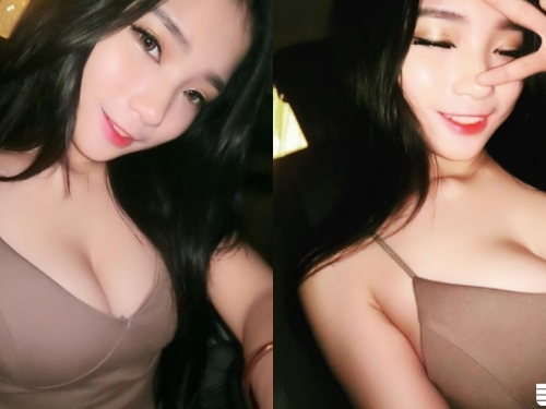 不得了！「台灣爆乳嫩模」果然胸前好雄偉，「渾圓美乳」要擠爆螢幕啦！