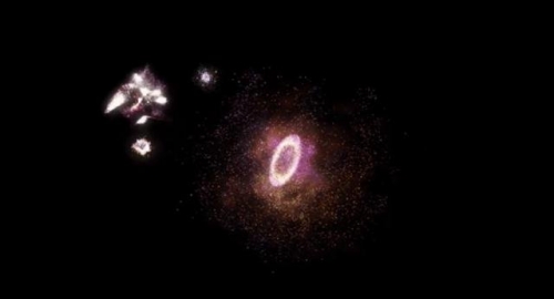 天文學家在在早期宇宙中發現極為罕見的火環星系