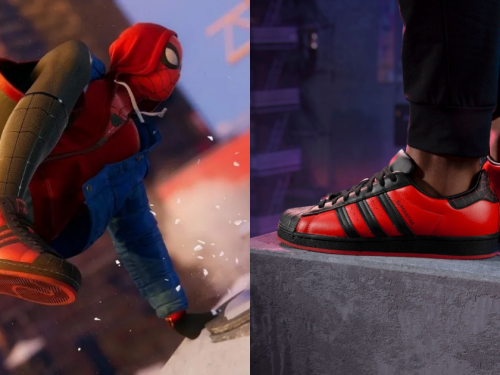 超級英雄也耍潮！《漫威蜘蛛人：邁爾斯摩拉斯》出現Adidas Superstar黑紅配色鞋款