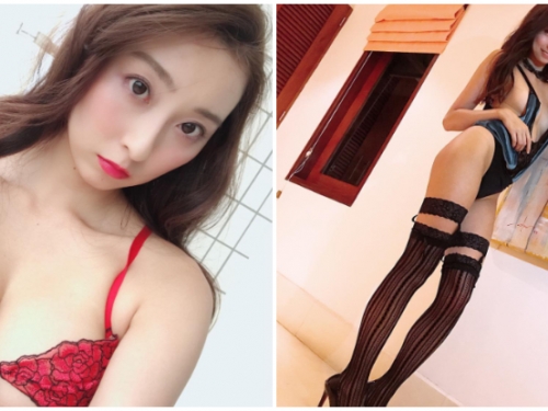 腿時計「巨乳寫真女星」緒方咲極限裸露，最少布料最多刺激的每日報時