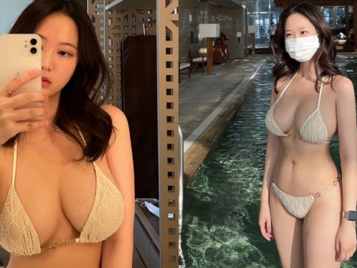 魔術般的巨乳！「清秀正妹」平時好會藏，比基尼解放「豪大大雙球」！