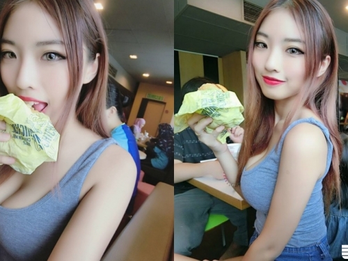 麥當勞出現「神秘大奶妹」！奶肉堪比大麥克，「火辣乳球」路人大喊受不了～