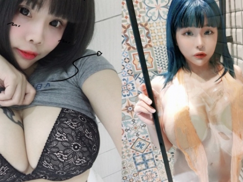 這一壓真的讓人受不了！外拍界的童顏 I 乳「兔寶」浴室濕身有夠辣