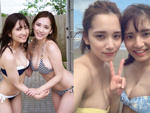 神之乳姐妹「都丸紗也華&華梨」核彈四乳激烈撞擊　畫面「含乳量」瞬間爆量