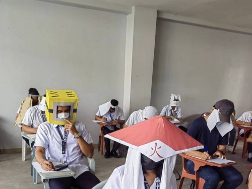 期中考秒變萬聖節趴！老師要求學生自製「防作弊帽」超奇葩