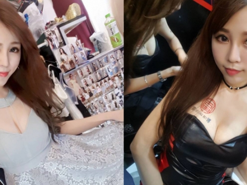 開大絕了！美乳「雙酒窩女神」長輩好兇！透明薄紗深溝都露出來了！