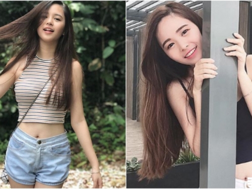 清新甜美「女大學生」，深藏不露好身材出沒！美乳美腿果然好青春！