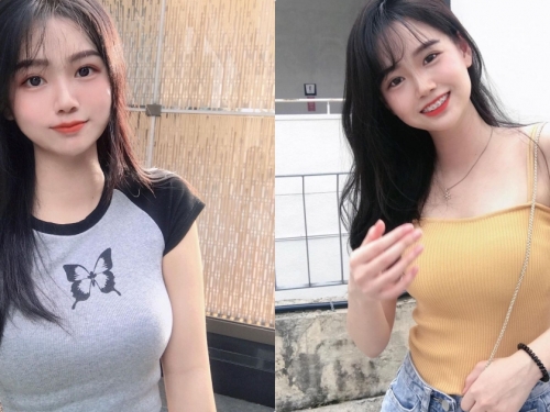 21歲白皙美肌「小甜心正妹」，穿緊身衣「洩露隱乳曲線」！