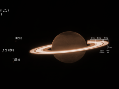 土星環在韋伯太空望遠鏡觀測時閃閃動人