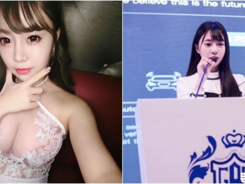 最辣女業務！「大奶小隻馬」上台氣勢滿滿，「霸氣乳量」鎮壓全場啦！