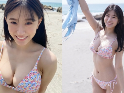20 歲女團成員「上西怜」最新寫真曝光！比基尼曬「F 奶」依舊兇猛