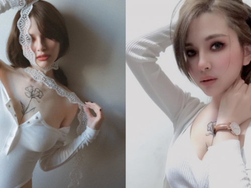 採花就要這一朵！性感辣媽「古榕榕」白嫩雪乳撐出完美弧形，媚氣電眼讓人一秒被擄獲