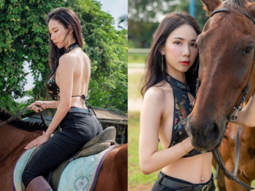 大馬正妹「沛妤Pei Yu」放曬「無瑕美背」騎馬，逆天曲線讓男粉搶當白馬王子！