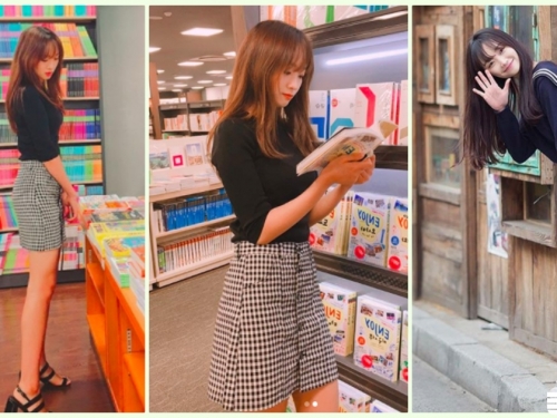 逛書店驚見「極品學生妹」高顏值讓人醉了！超修長「白皙美腿」是想逼死誰…