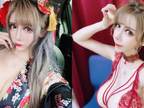 G奶正妹「Luby露比」花魁造型超深V，「豐滿的大車頭燈」讓人看暈！