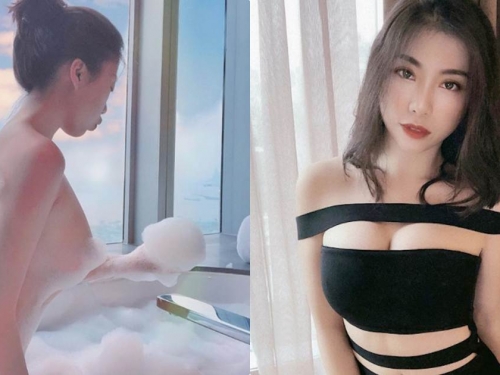 正妹洗澡「火辣胴體」完全現形，「飽滿車頭燈」畫面超激情！