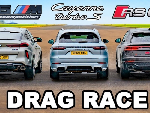 [影] 德國性能LSUV直線加速大車拼：BMW X6M v Audi RSQ8 v Porsche Cayenne Turbo S