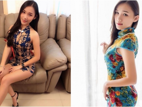 年味濃！「旗袍妹子」性感拜年！高衩緊身「大露美腿」＋Ｓ型姣好身段！