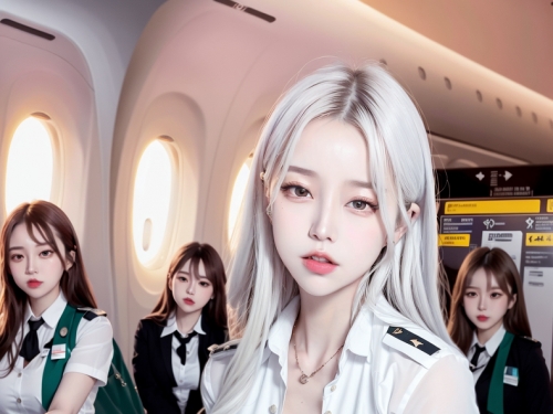 AI生成美女~Convenience store+Flight Attendant SFW