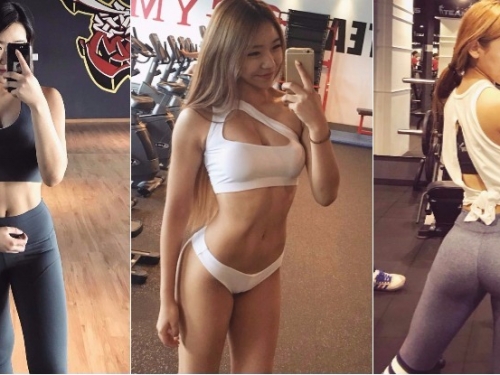 受不了！飛輪教練「爆乳授課」姿勢犯規，獻上「渾圓美臀」線條好誘人！