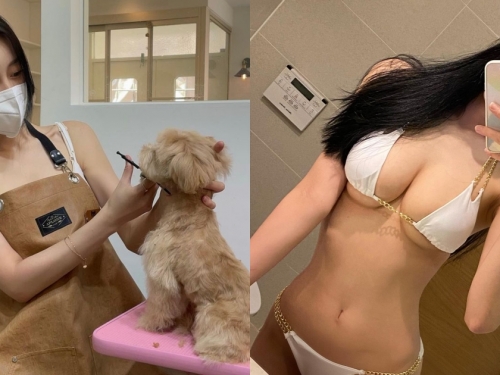 又圓又辣！「寵物美容師正妹」人美心善有氣質，比基尼「飽滿雪乳」都快掉出來啦！