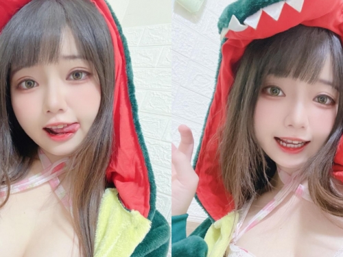 好想收服！超萌小恐龍「願願yuan」玩偶裝一拉開是火辣曲線
