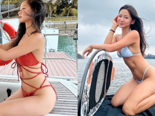 「星國小姊姊」衝浪畫面超養眼，「逆天曲線」秒征服海岸線