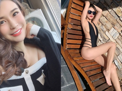 超強大側露泳裝！氣質正妹小晰晰「曼妙曲線」大曬日光浴，惹火渾圓弧度全看光！
