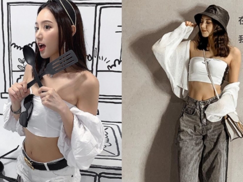 真腰瘦！大眼空姐「Caroline」骨感香肩超性感，「水蛇腰夾腹肌」直接辣翻全場！