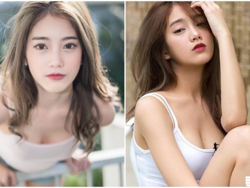 性感萌妹子「解放酥胸」，小背心下的深溝讓人受不了...