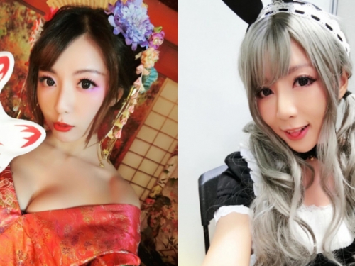 太凶猛！性感奶妹「步步Queenie」神情萌甜可愛又很撩，白嫩美乳一擠大展超旺事業線！