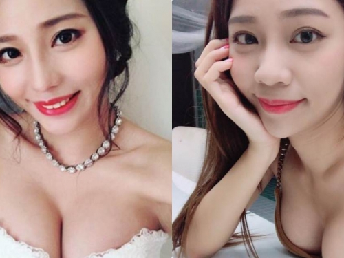 火辣人妻「Rachel Q」渾圓雙乳放桌上，低胸養眼視角太受不了！